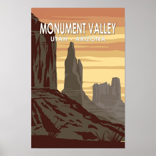 Monument Valley Arizona Utah Vintage Poster (Voorkant)