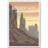 Monument Valley Arizona Utah Vintage Sticker (Voorkant)
