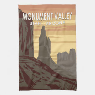 Monument Valley Arizona Utah Vintage Theedoek
