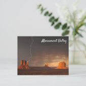 Monument Valley Lightning Strike Arizona Briefkaart (Staand voorkant)