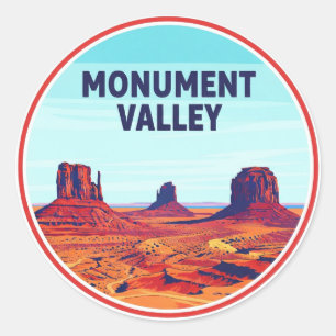 Monument Valley Reis Navajo Nation Weg Ronde Sticker