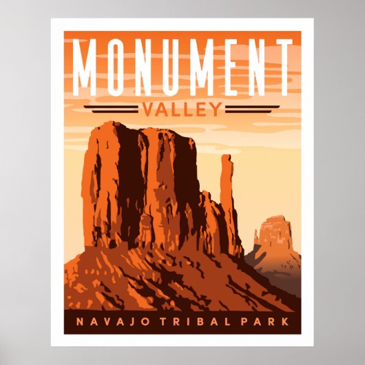 Monument Valley Travel Poster Wall Art Imprimer (Devant)
