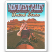 MONUMENT VALLEY - UTAH - ARIZONA - VERENIGDE STATE STICKER (Voorkant)