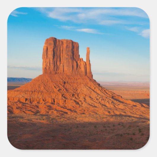 Monument Valley Utah desert mittens in panoramic Vierkante Sticker (Voorkant)