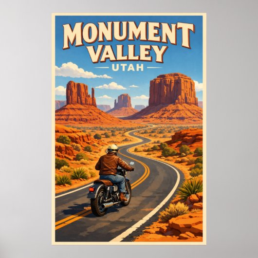 Monument Valley Utah - Vintage Travel Poster (Devant)