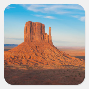 Monument Valley Utah woestijn handschoenen in pano Vierkante Sticker