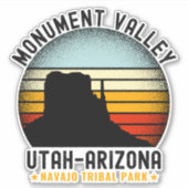 Monument Valley Vintage Landscape Utah  Sticker (Voorkant)