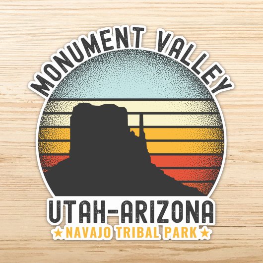Monument Valley Vintage Landscape Utah Sticker