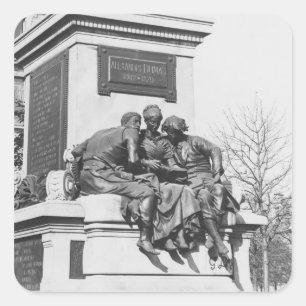 Monument voor Alexandre Dumas Pere Vierkante Sticker