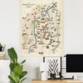 Monument voor  Berlijn Duitsland (1856) Poster (Thuiskantoor)