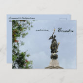 Monument voor de onafhankelijkheid van Quito Ecuad Briefkaart (Voorkant / Achterkant)
