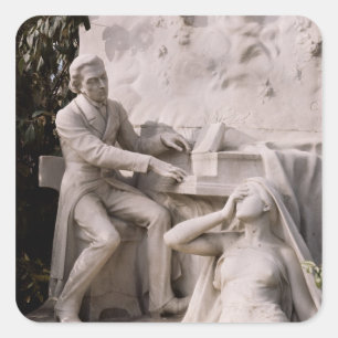 Monument voor Frederic Chopin Vierkante Sticker