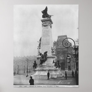 Monument voor Leon Gambetta Poster
