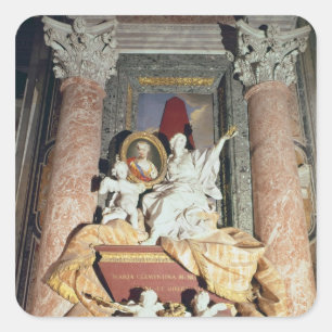 Monument voor Maria Clementina Sobieska 1739 Vierkante Sticker