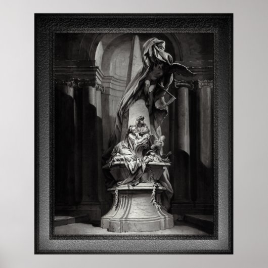 Monument voor Mignard door François Boucher Poster (Voorkant)