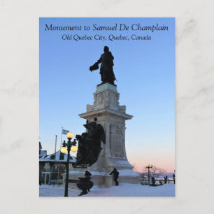 Monument voor Samuel De ChamPlain, Quebec, Canada Briefkaart