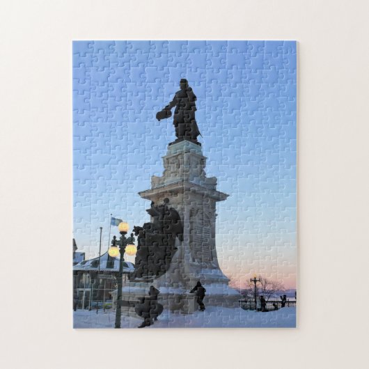 Monument voor Samuel De ChamPlain, Quebec, Canada Legpuzzel (Verticaal)