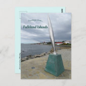 Monument voor Stanley Falkland Islands Briefkaart (Voorkant / Achterkant)