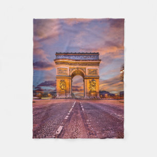 Monumenten Arc de Triomphe, Parijs Frankrijk Fleece Deken