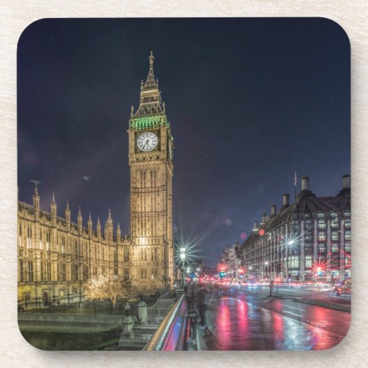 Monumenten | Big Ben at Night Bier Onderzetter (Voorkant)