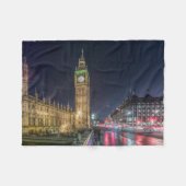 Monumenten | Big Ben at Night Fleece Deken (Voorkant (Horizontaal))