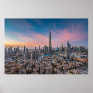 Monumenten   Dubai Cityscape Poster