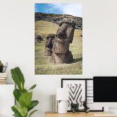 Monumenten | Easter Island, Chile Poster (Thuiskantoor)