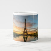 Monumenten Eiffel Tower Sunrise Extra Grote Beker (Voorkant)