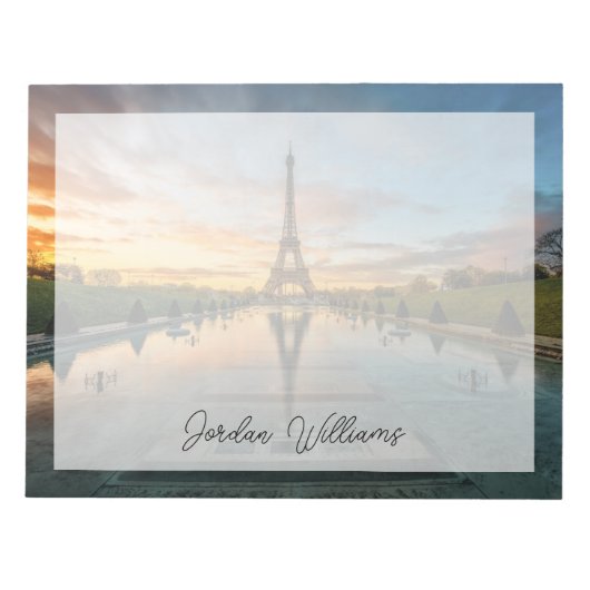 Monumenten Eiffel Tower Sunrise Notitieblok (Voorkant)
