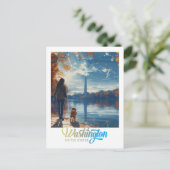 Monumenten & Geschiedenis: Washington DC Briefkaart (Staand voorkant)
