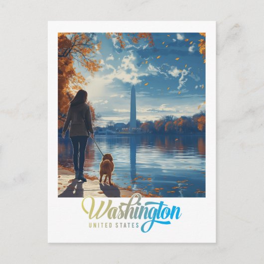 Monumenten & Geschiedenis: Washington DC Briefkaart (Voorkant)