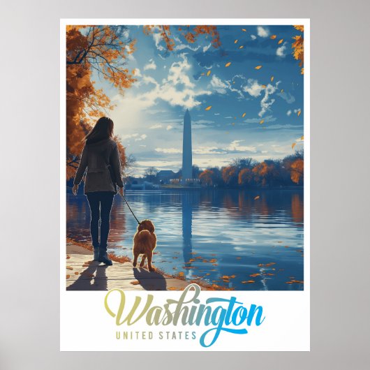 Monumenten & Geschiedenis: Washington DC Poster (Voorkant)