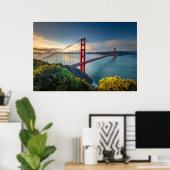 Monumenten | Golden Gate San Francisco Poster (Thuiskantoor)