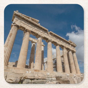 Monumenten Greece Vierkante Kartonnen Onderzetter