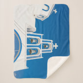 Monumenten | Greek Blue Dome Church Sherpa Deken (Voorkant)