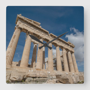 Monumenten Het Parthenon, Griekenland Vierkante Klok