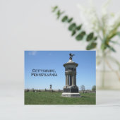 Monumenten op het Gettysburg-slagveld Briefkaart (Staand voorkant)