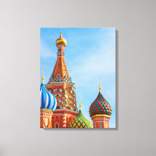 Monumenten Sint-Basilkathedraal in Moskou Canvas Afdruk