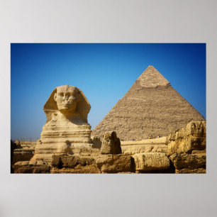 Monumenten   Sphinx & Pyramid of Egypt Poster