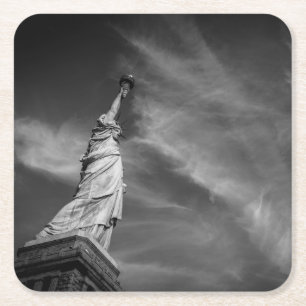Monumenten Statue of Liberty Manhattan NYC Vierkante Kartonnen Onderzetter