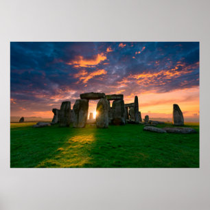 Monumenten Stonhenge, England Poster