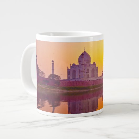 Monumenten Taj Mahal at Sunset Extra Grote Beker (Voorkant links)