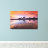 Monumenten | Taj Mahal Sunset Canvas Afdruk (Insitu (Houten vloer))