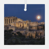 Monumenten The Parthenon Athens, Greece Glas Ornament (Achterkant)