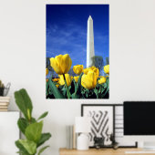Monumenten | Washington Monument in Spring Poster (Thuiskantoor)