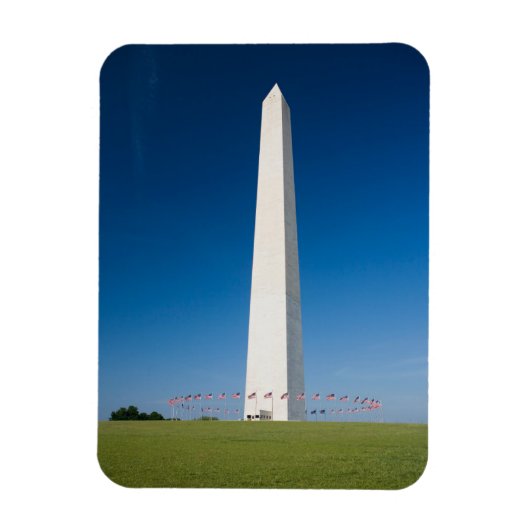 Monumenten Washington Monument with Flags Magneet (Verticaal)
