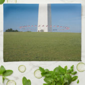 Monumenten Washington Monument with Flags Theedoek (Gevouwen)