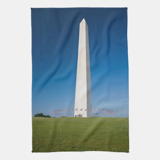 Monumenten Washington Monument with Flags Theedoek (Verticaal)