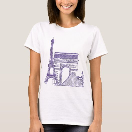 Monumentos de Paris T-shirt (Voorkant)