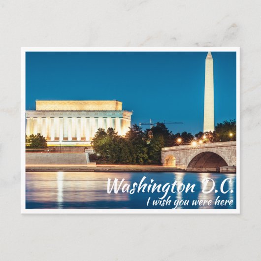 Monuments de Washington DC avec carte postale Poto (Devant)